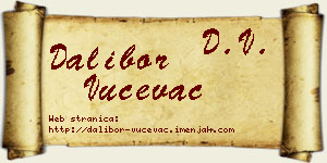 Dalibor Vučevac vizit kartica